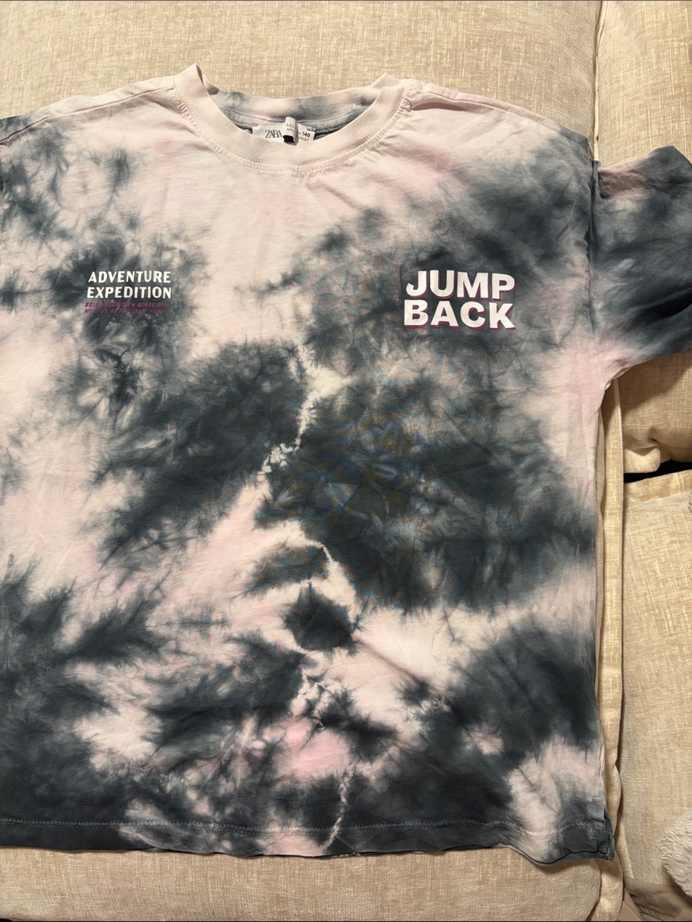 Zara Tie-Dye 'Jump Back' Graphic Tee